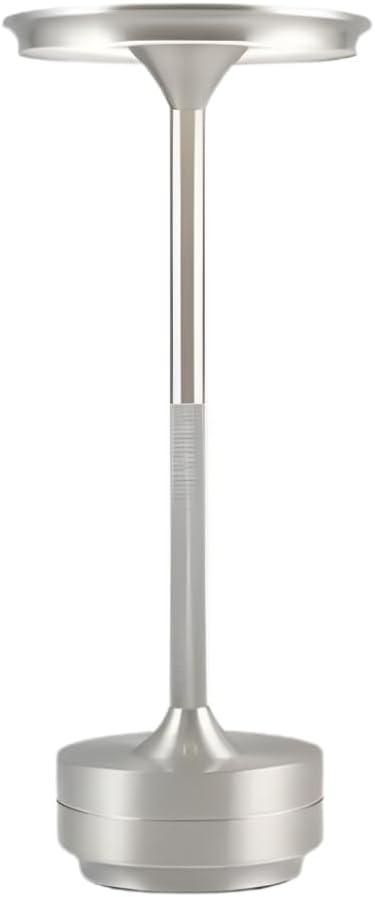 Cordless Table Lamp 3 Level Brightness Cordless Lamps (Sliver)