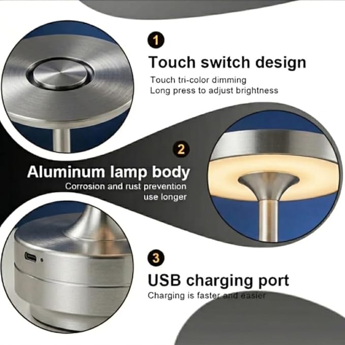 2 Pack Cordless Table Lamp
