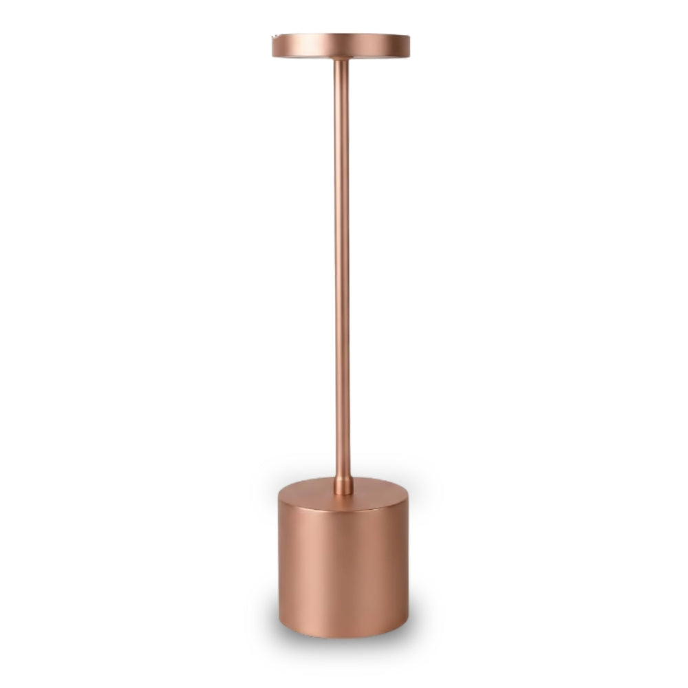 Modern Rose Gold Rechargeable Table Lamp with 3 Color Light Modes